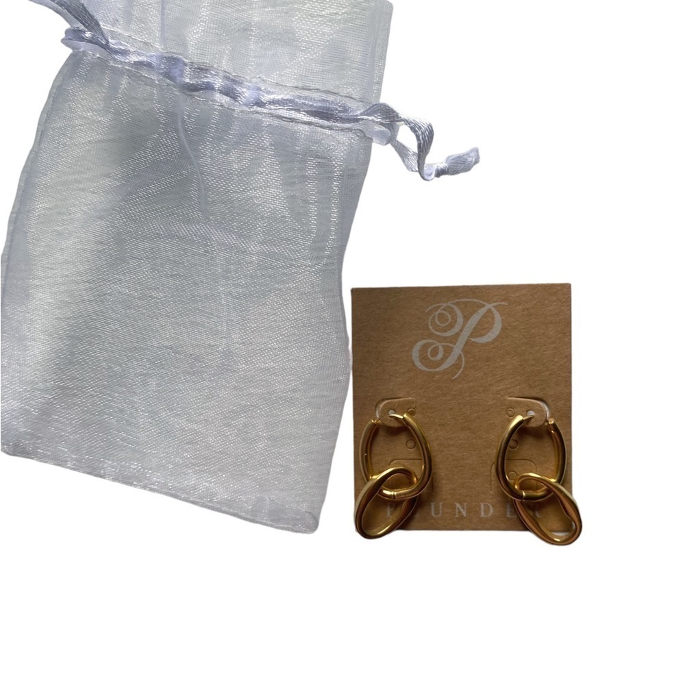 Plunder Valeria Gold Earrings - Picture 3 of 4